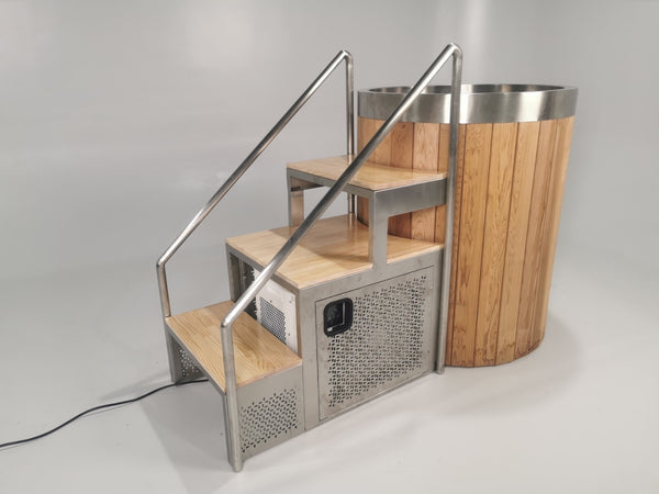 IceCode NeXus — Wooden Cold Plunge Barrel (Built-in Chiller · 1HP · ~400L)