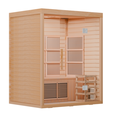 Aura Trio – 3-Person Hybrid Sauna (Infrared + Traditional Heating)