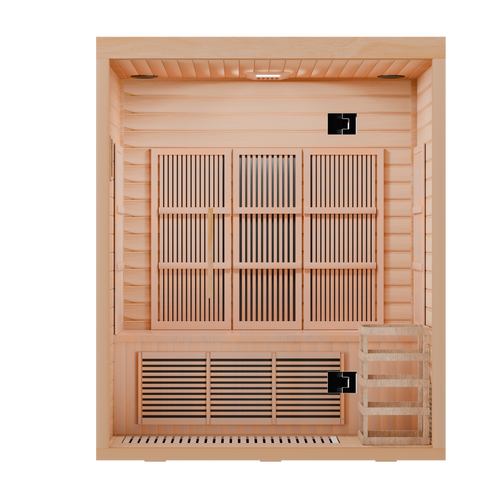 Aura Trio – 3-Person Hybrid Sauna (Infrared + Traditional Heating)