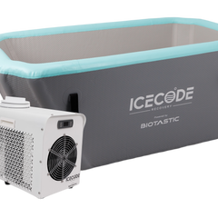 IceCode Arctic X 2.0 cold plunge tub lifestyle setup Biotastic India