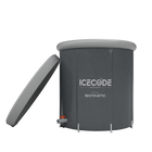  IcePod 3.0 LITE portable ice bath in grey with lid off, IceCode by Biotastic, India