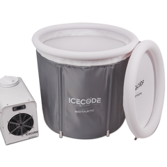 IcePod 3.0 LITE ice bath with controller unit, side view, Biotastic India
