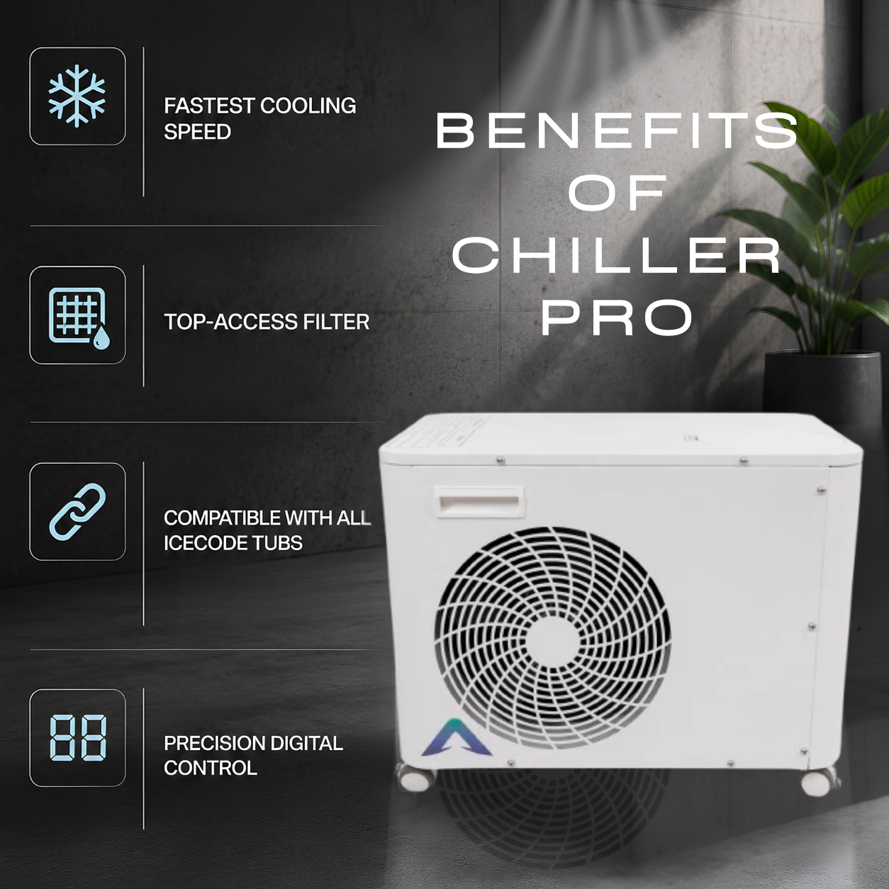 IceCode Chiller Pro — Cold Plunge Water Chiller (1.5HP · 3.8kW)