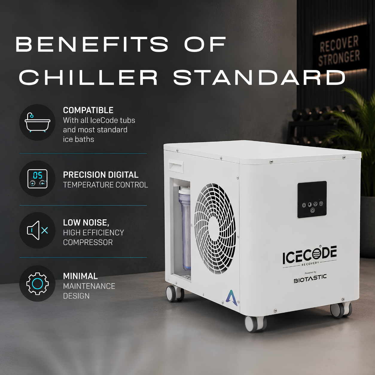 IceCode Chiller Standard — Cold Plunge Water Chiller (1HP · 2.8kW)