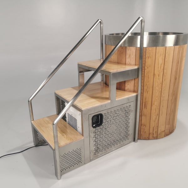 IceCode NeXus — Wooden Cold Plunge Barrel (Built-in Chiller · 1HP · ~400L)
