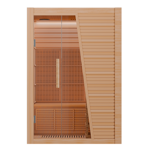 Aura Duo – 2-Person Hybrid Sauna (Infrared + Traditional Heating)