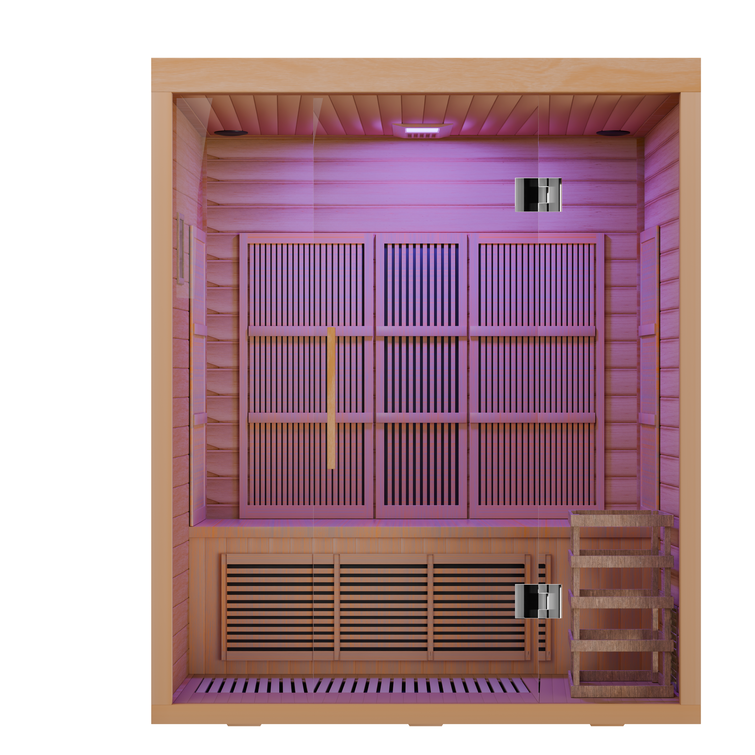 Aura Trio – 3-Person Hybrid Sauna (Infrared + Traditional Heating)