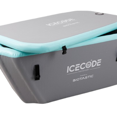 IceCode Arctic X 2.0 grey teal lid closed compact view Biotastic India