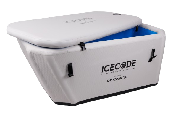 IceCode Arctic X 2.0 Drop-Stitch Cold Plunge Tub white open top view Biotastic India