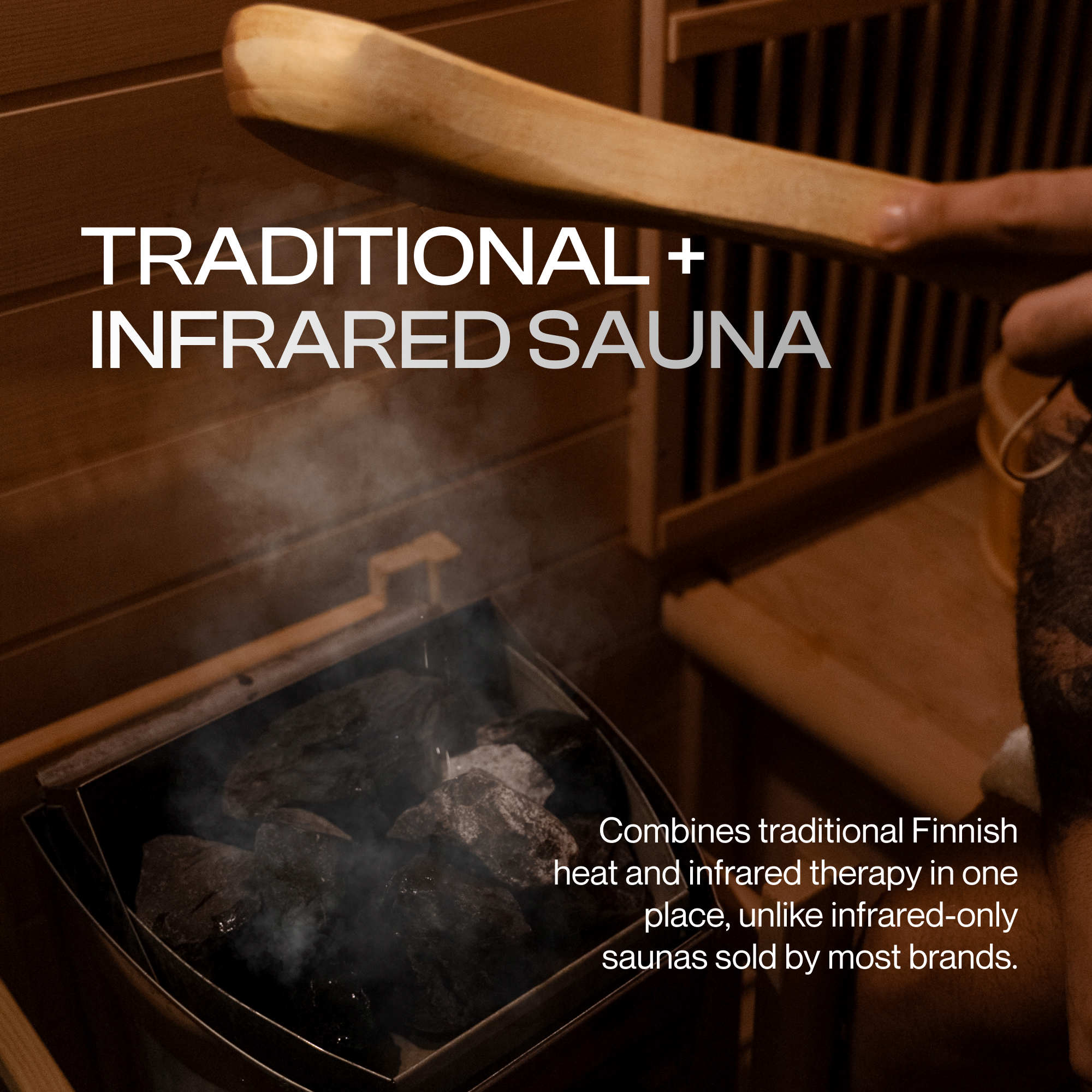 Aura Trio – 3-Person Hybrid Sauna (Infrared + Traditional Heating)