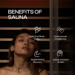 Aura Trio – 3-Person Hybrid Sauna (Infrared + Traditional Heating)