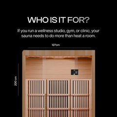 Aura Trio – 3-Person Hybrid Sauna (Infrared + Traditional Heating)